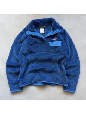 Vintage Y2K Blue Patagonia Synchilla Pullover Fleece Jacket Womens XS
